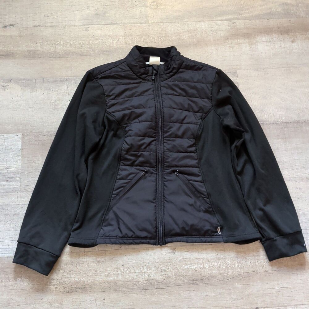 Avalanche Outdoor Supply Company Womens Black Quilted Softshell Jacket Size L